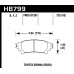 Колодки тормозные HB799F.597 HAWK HPS задн. Lexus RX350 2013-> ; HIGHLANDER 2013->