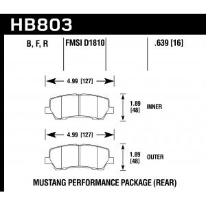 Колодки тормозные HB803B.639 HAWK HPS 5.0