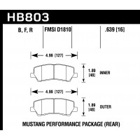 Колодки тормозные HB803F.639 HAWK HPS