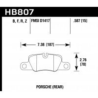 Колодки тормозные HB807R.587 HAWK Street Race