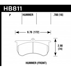 Колодки тормозные HB811P.700 HAWK Super Duty