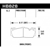 Колодки тормозные HB828B.760 HAWK HPS 5.0 BMW M5 F10; M6 F13; передние