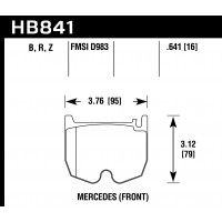 Колодки тормозные HB841B.641