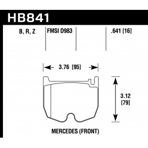 Колодки тормозные HB841B.641