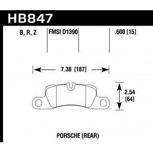 Колодки тормозные HB847Z.600