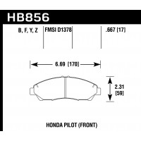 Колодки тормозные HB856B.667 HAWK HPS 5.0 Honda Pilot передние