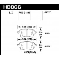 Колодки тормозные HB866B.652