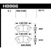 Колодки тормозные HB866Z.652
