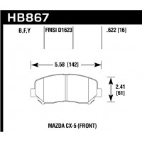 Колодки тормозные HB867B.622 перед Mazda CX-5; CX-8