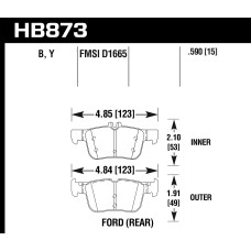 Колодки тормозные HB873Y.590