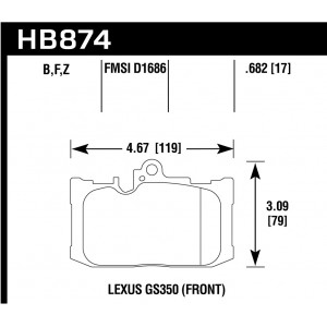 Колодки тормозные HB874B.682