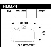 Колодки тормозные HB874Y.682 LTS перед LEXUS GS; RC;