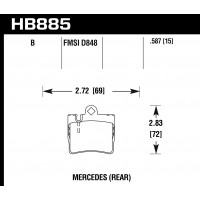 Колодки тормозные HB885B.587