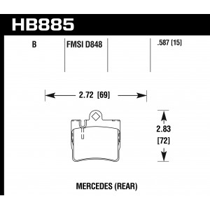 Колодки тормозные HB885B.587