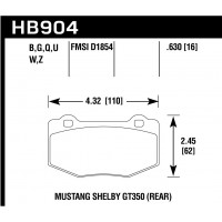 Колодки тормозные HB904B.630