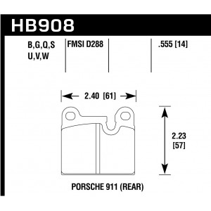 Колодки тормозные HB908B.555