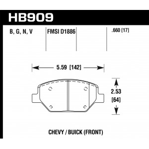 Колодки тормозные HB909B.660