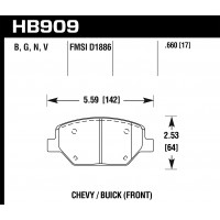 Колодки тормозные HB909Y.660