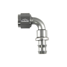 - 8 AN (8AN AN8) фитинг 90°, PUSH FIT серия BLACKROCK LAB P08-090-7Ti