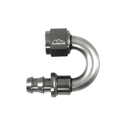 - 10 AN (10AN AN10) фитинг 180 градусов, PUSH FIT серия BLACKROCK LAB P10-180-7Ti