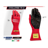 Перчатки для автоспорта Sabelt HERO TG-3, FIA 8856-2000, красный, размер 11, RFTG03RS11