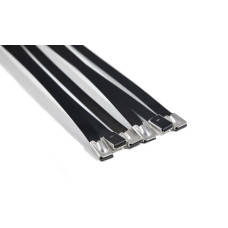 Хомуты 6 шт. для трубы до 90 мм (3,5") 8 мм*30 см, нерж. сталь, черные, Thermal Division TDCL106B