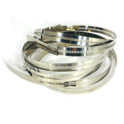 Хомуты усиленные для трубы до 155 мм (6,2") 12 мм*50 см, нерж. сталь, 6шт. Thermal Division TDCL266W