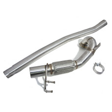 Приемная труба (даунпайп) VW-DP-0227 BlackRock Lab VAG 1.8, 2.0 TSI MQB полный привод 76mm