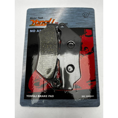 YL-F126 Тормозные колодки дисковые мото YONGLI Organic (FDB2006P)