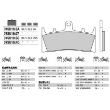 Brembo 07SU1907 колодки тормозные МОТО(FDB873)
