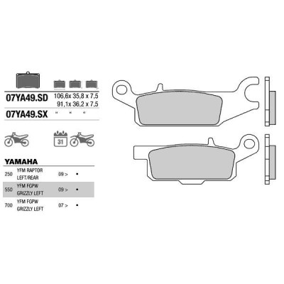 Brembo 07YA49SD колодки тормозные МОТО(FDB2231)