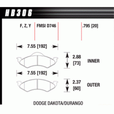 Колодки тормозные HB306Z.795 HAWK Perf. Ceramic