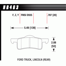 Колодки тормозные HB463F.787 HAWK HPS