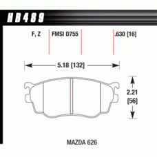Колодки тормозные HB489Z.630 HAWK Perf. Ceramic
