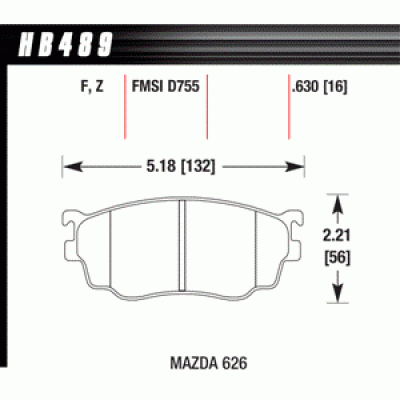 Колодки тормозные HB489Z.630 HAWK Perf. Ceramic
