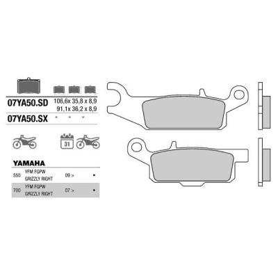 Brembo 07YA50SD колодки тормозные МОТО(FDB2232)