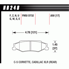 Колодки тормозные HB248R.650 HAWK Street Race