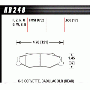 Колодки тормозные HB248R.650 HAWK Street Race