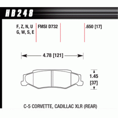 Колодки тормозные HB248R.650 HAWK Street Race