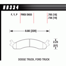 Колодки тормозные HB334F.736 HAWK HPS