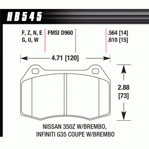 Колодки тормозные HB545Z.610 HAWK Perf. Ceramic