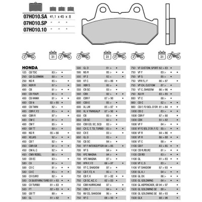 Brembo 07HO1010 колодки тормозные МОТО(FDB244)