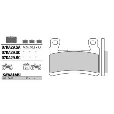 Brembo 07KA29SA колодки тормозные МОТО(FDB2079)