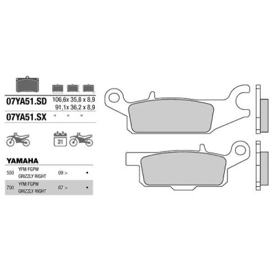Brembo 07YA51SD колодки тормозные МОТО(FDB2233)