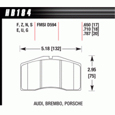 Колодки тормозные HB184Z.708 HAWK Perf. Ceramic