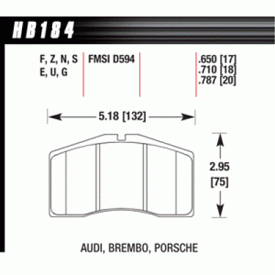 Колодки тормозные HB184Z.708 HAWK Perf. Ceramic