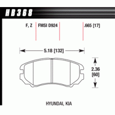 Колодки тормозные HB368Z.665 HAWK Perf. Ceramic