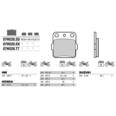 Brembo 07HO20SD колодки тормозные МОТО(FDB381)