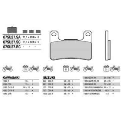 Brembo 07SU27SA колодки тормозные МОТО(FDB2178)