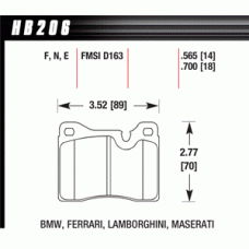 Колодки тормозные HB206N.700 HAWK HP Plus